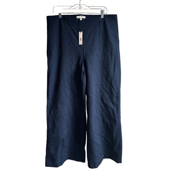 Banana Republic Wide Leg Everywhere Ponte Pant Hyper Navy Blue XL 603873 - Picture 3 of 12